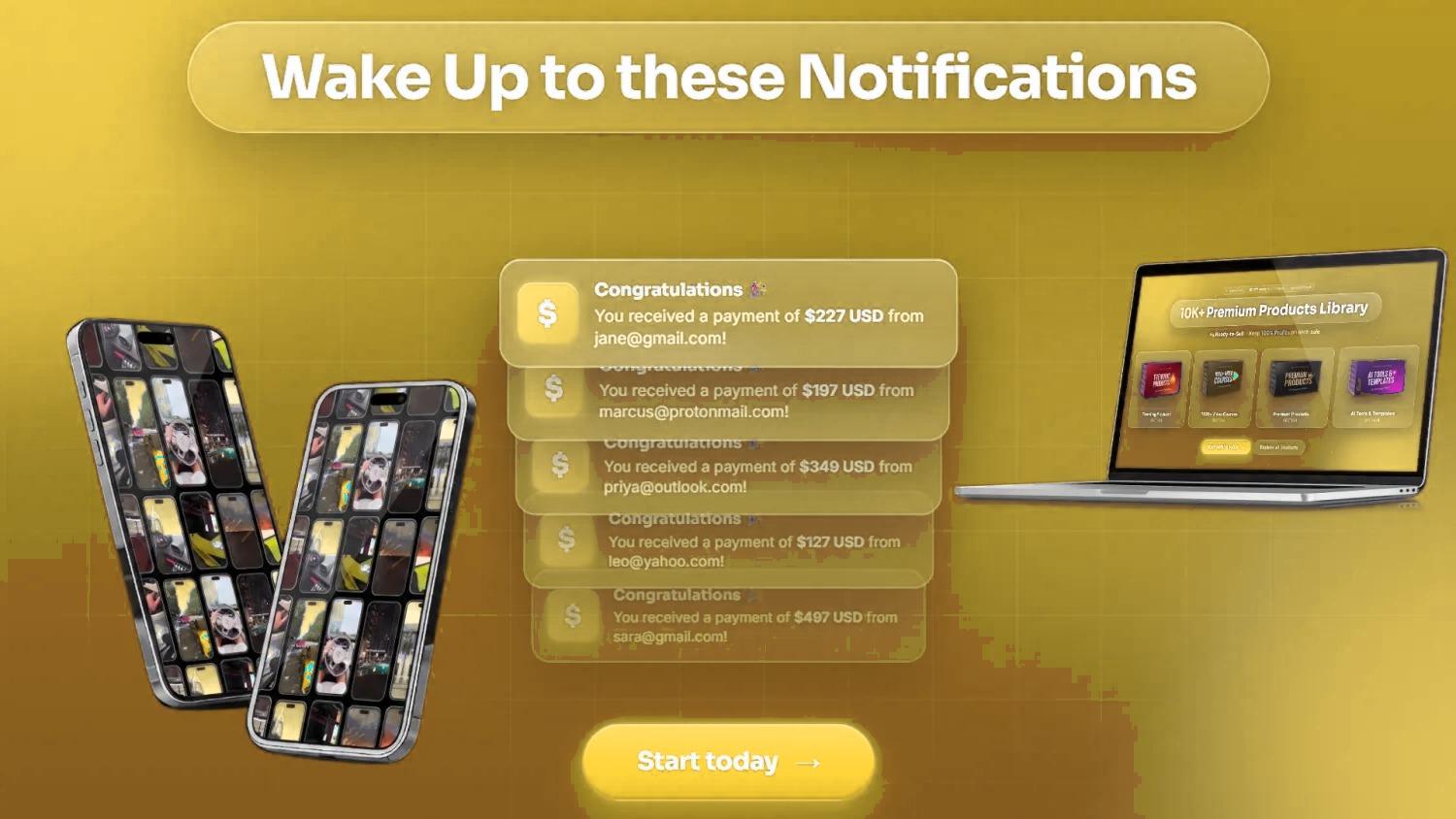 Sales notifications